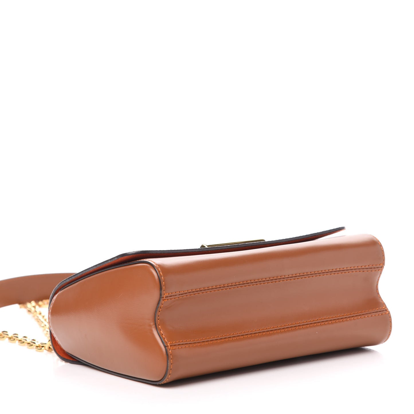 Calfskin Catogram Twist Shoulder Bag MM Marron