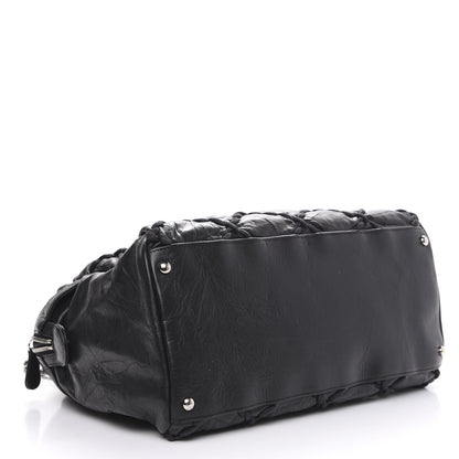 Chanel Calfskin Ultra Stitch Bowler Black 4 of 11