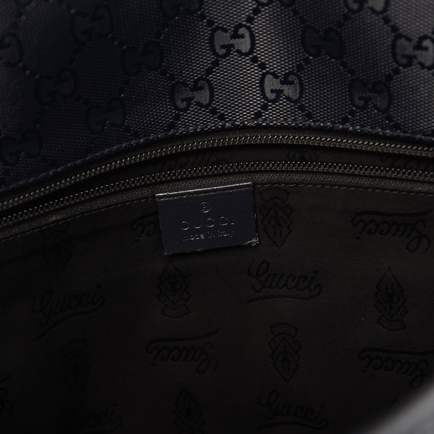Gucci Imprime Monogram Medium Double Buckle Flap Messenger Bag Navy 5 of 9