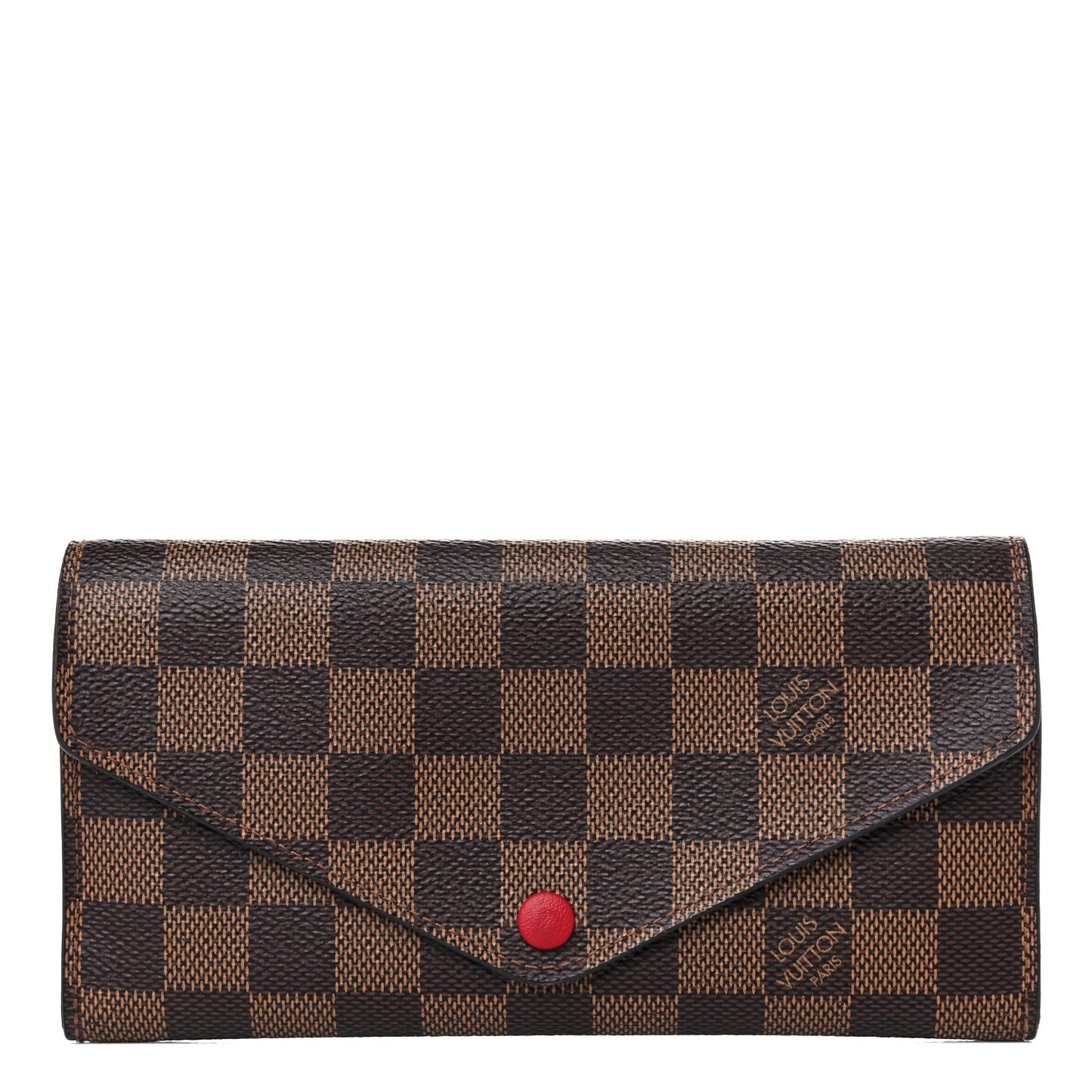Damier Ebene Josephine Wallet Red