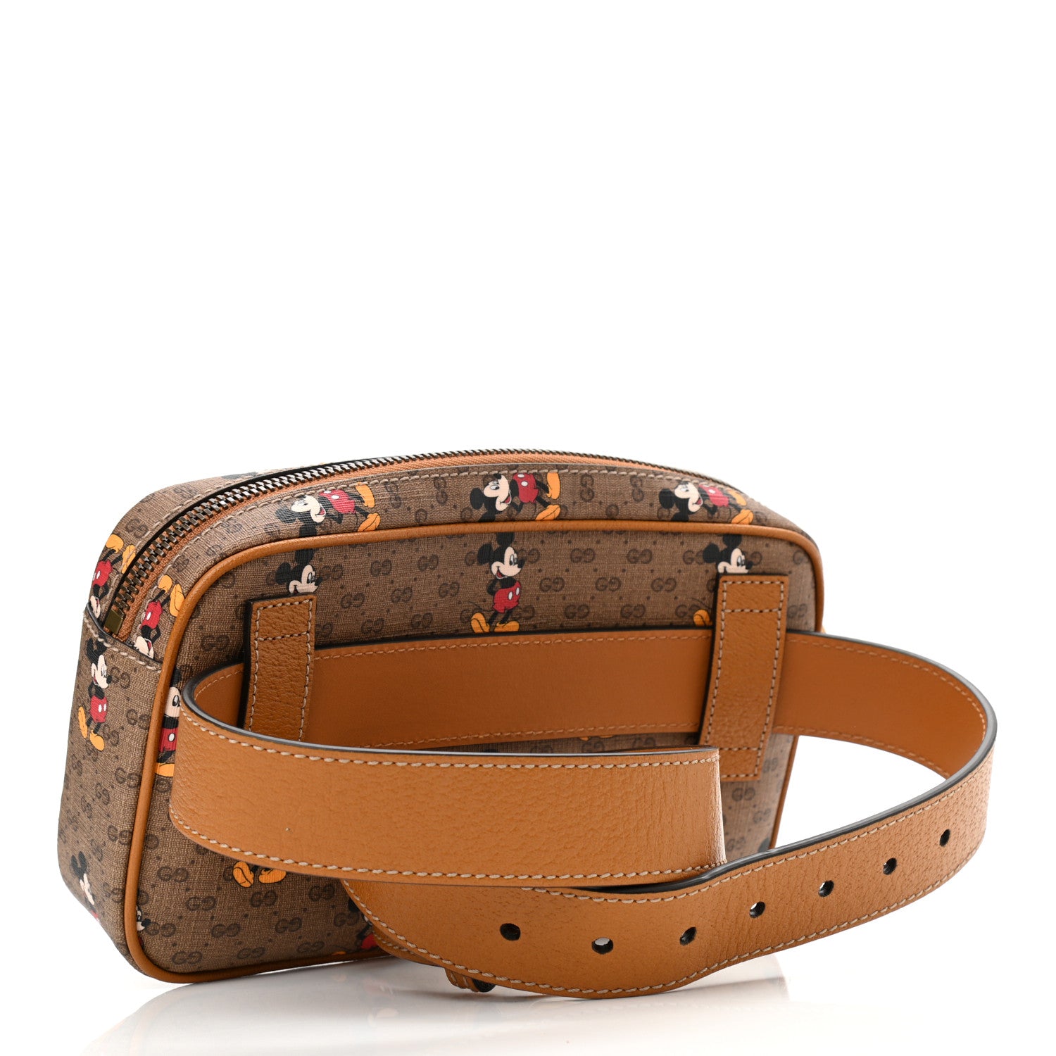 Gucci X DISNEY Mini Vintage GG Supreme Monogram Mickey Mouse Small Belt Bag 90 36 Beige Vintage Sun Oil 3 of 10