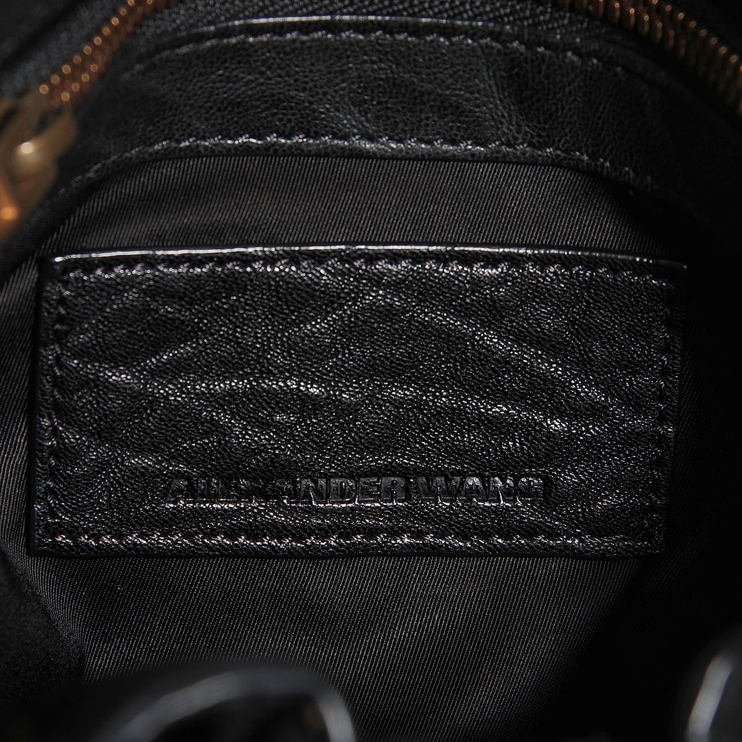 Pebbled Lambskin Diego Bucket Bag Black Antique Brass Hardware