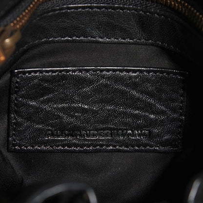 Alexander Wang Pebbled Lambskin Diego Bucket Bag Black Antique Brass Hardware 6 of 7