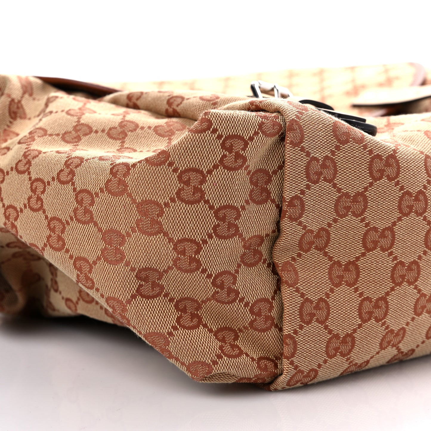 GG Monogram Diaper Bag Beige Ruggine Natural Antique Rose