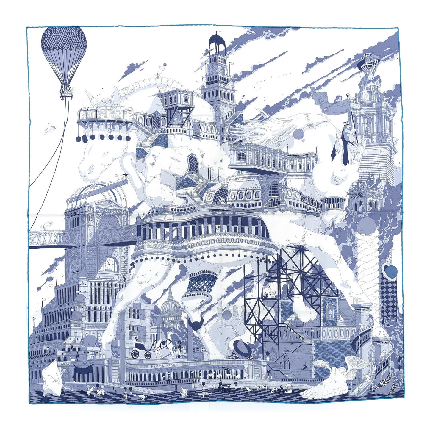 Silk Hippopolis Scarf 90
