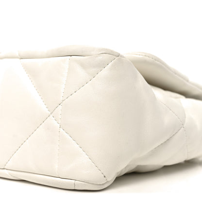 Chanel Quilted Large Chanel 19 Flap White 10 of 10