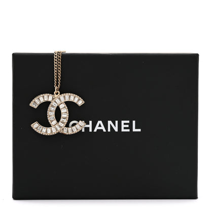 Chanel Baguette Crystal CC Necklace Gold 8 of 8