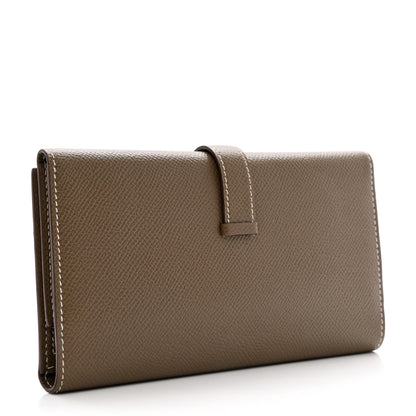 Hermes Epsom Bearn Gusset Wallet Etoupe 3 of 9