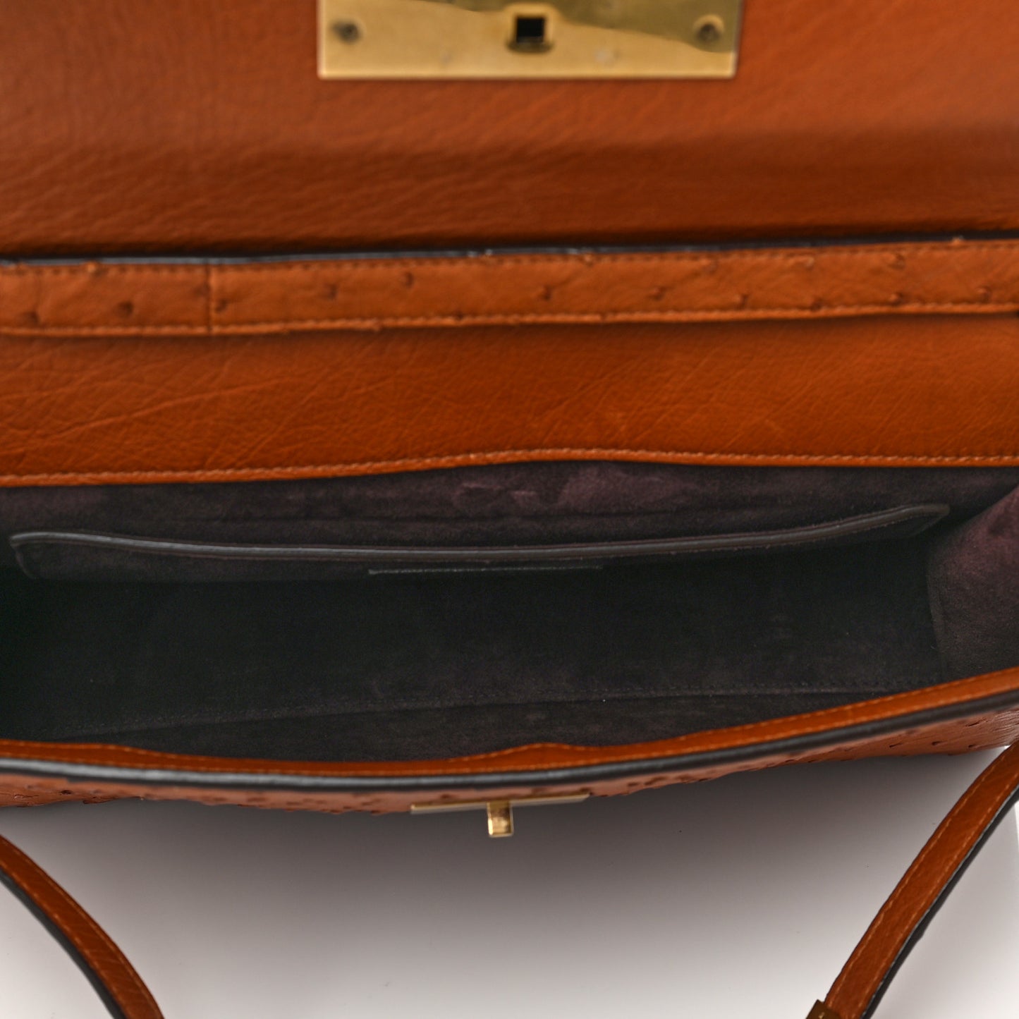 Ostrich Small Manhattan Shoulder Bag