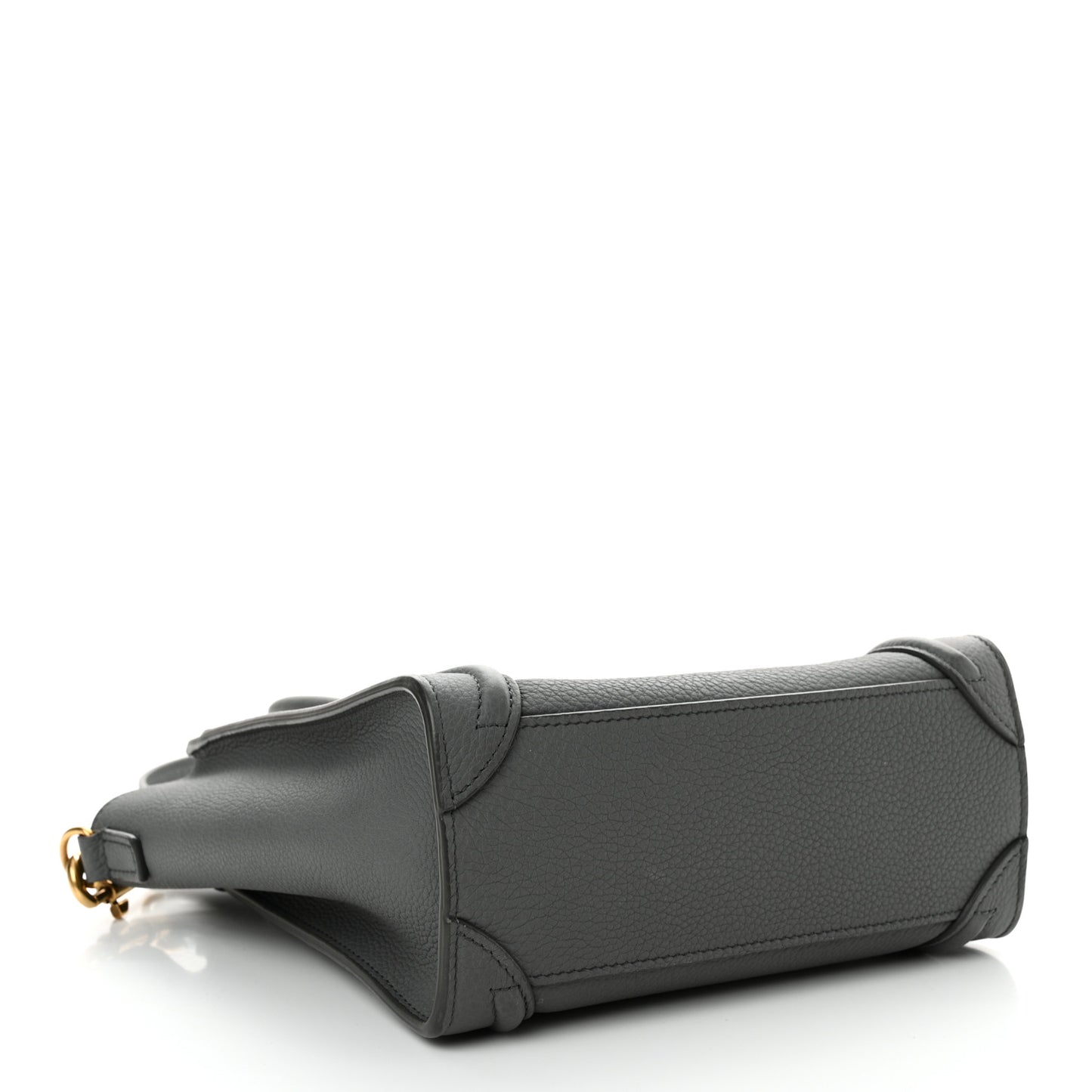 Drummed Calfskin Nano Luggage Kohl