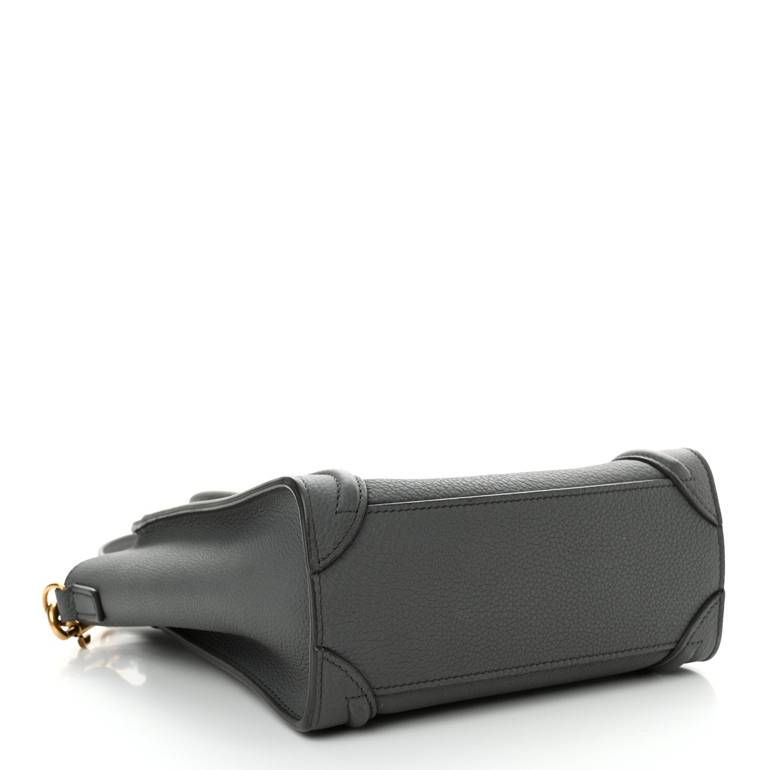 Celine Drummed Calfskin Nano Luggage Kohl 4 of 11