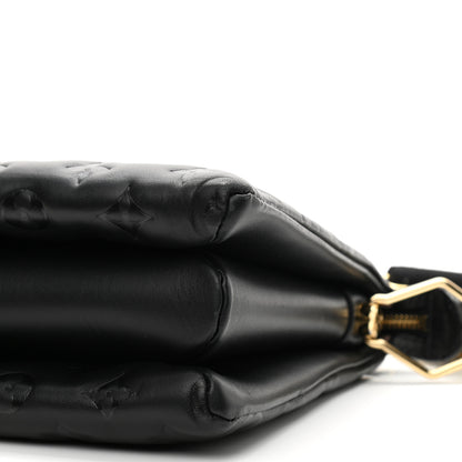Louis Vuitton Lambskin Embossed Monogram Coussin PM Black 11 of 12