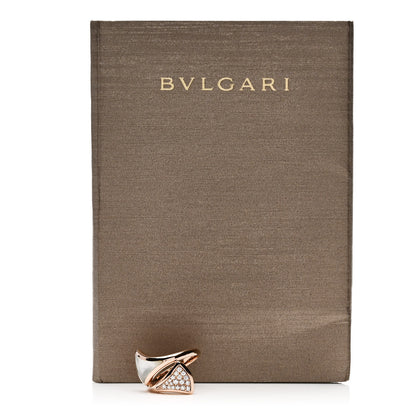 Bulgari 18K Rose Gold Mother of Pearl Diamond .22ct Divas' Dream Ring 50 5.5 6 of 6