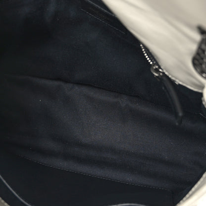 Saint Laurent Crinkled Calfskin Matelasse Monogram Medium Niki Chain Satchel Blanc Vintage 5 of 9