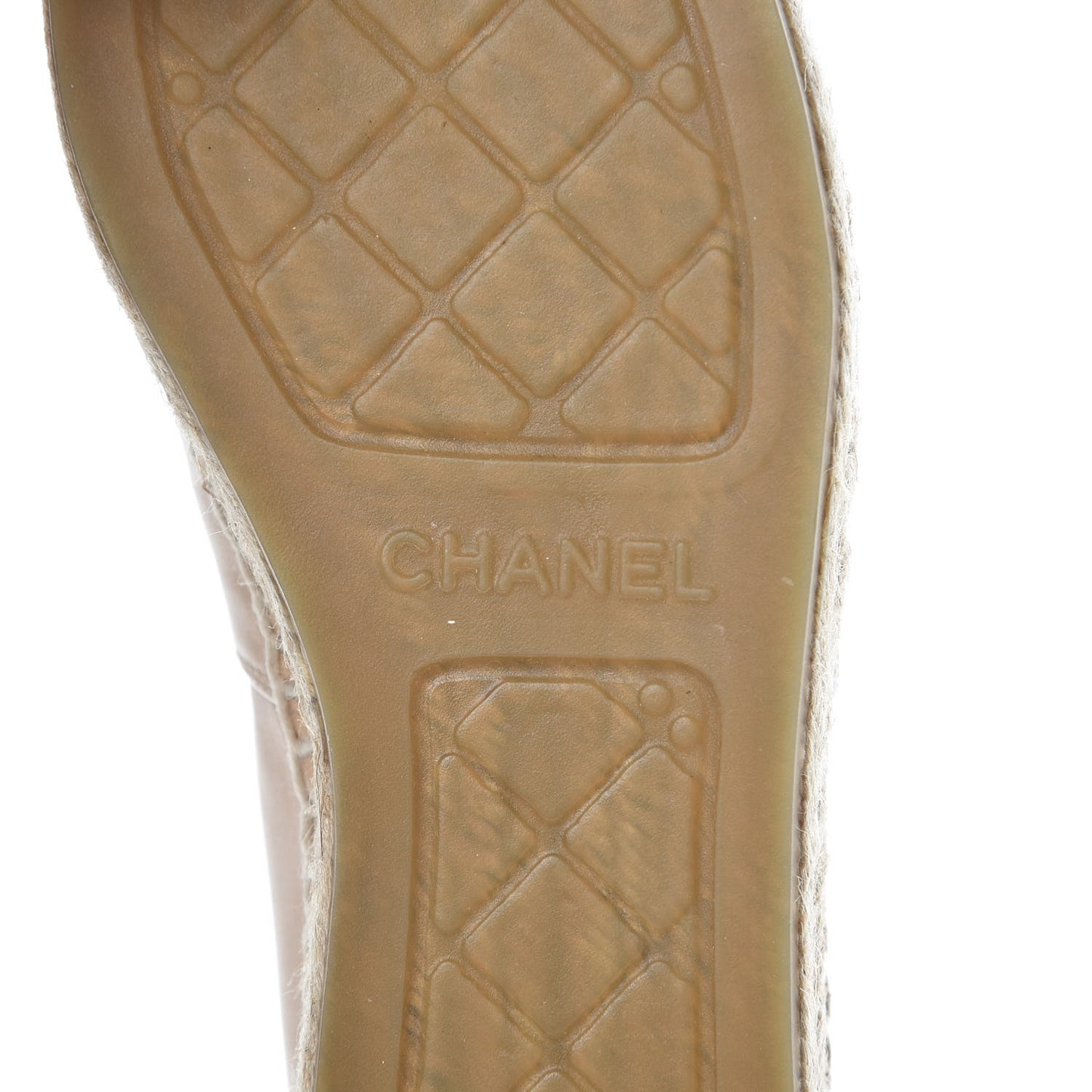 Lambskin CC Espadrilles 36 Beige Black