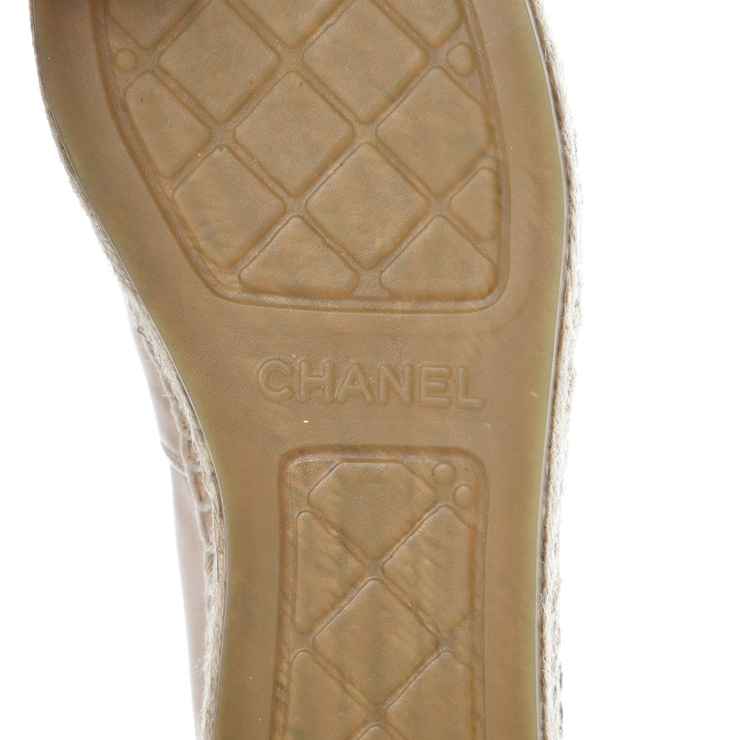 Chanel Lambskin CC Espadrilles 36 Beige Black 8 of 10