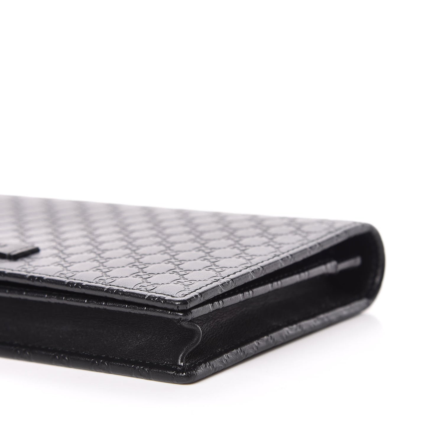 Microguccissima Crossbody Wallet Black