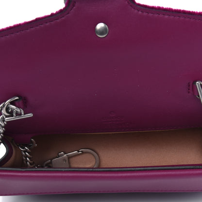 Gucci Velvet Super Mini Dionysus Shoulder Bag Fuchsia Violet Cyclamen 4 of 6