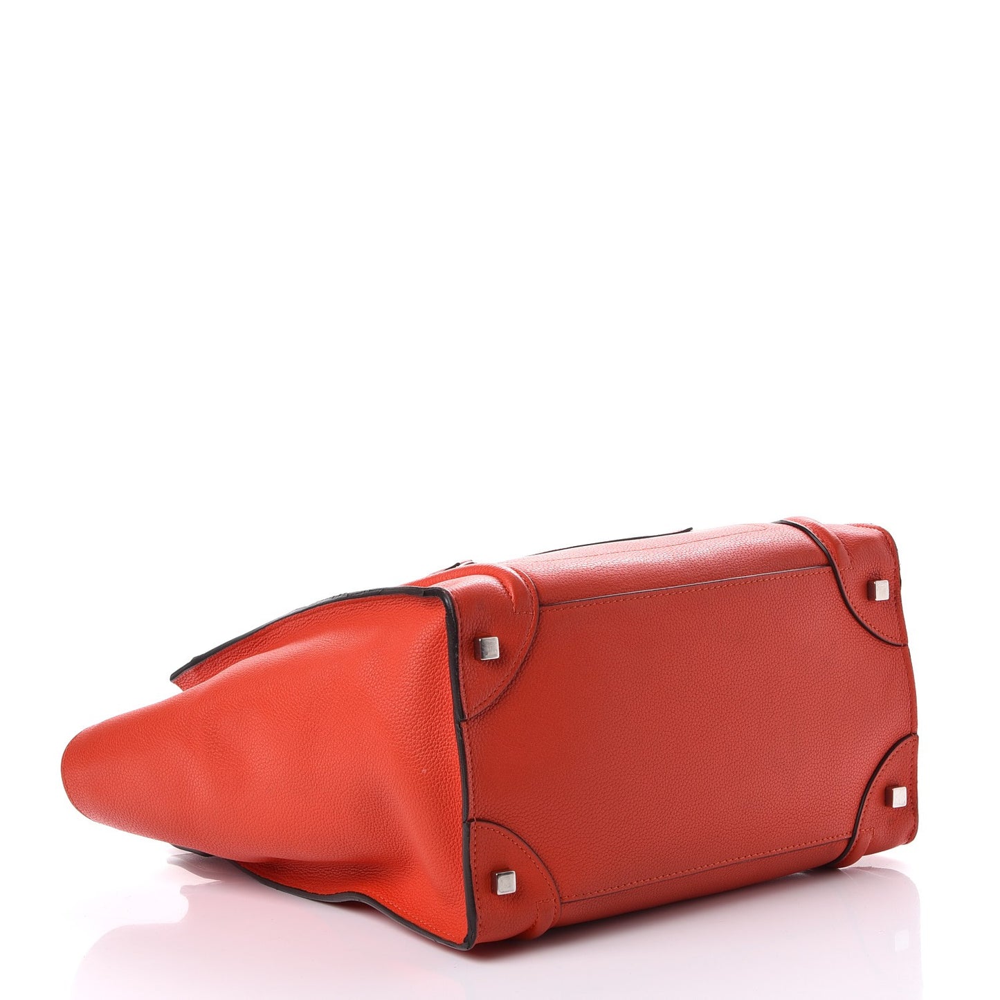Drummed Calfskin Mini Luggage Vermillion