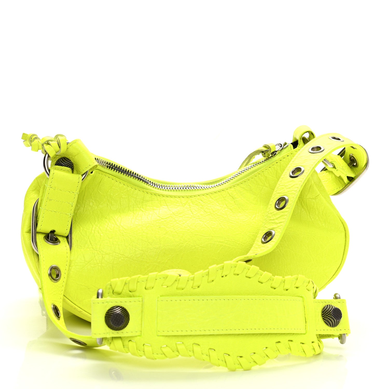 Balenciaga Agneau Arena Le Cagole Shoulder Bag XS Fluo Yellow 3 of 11