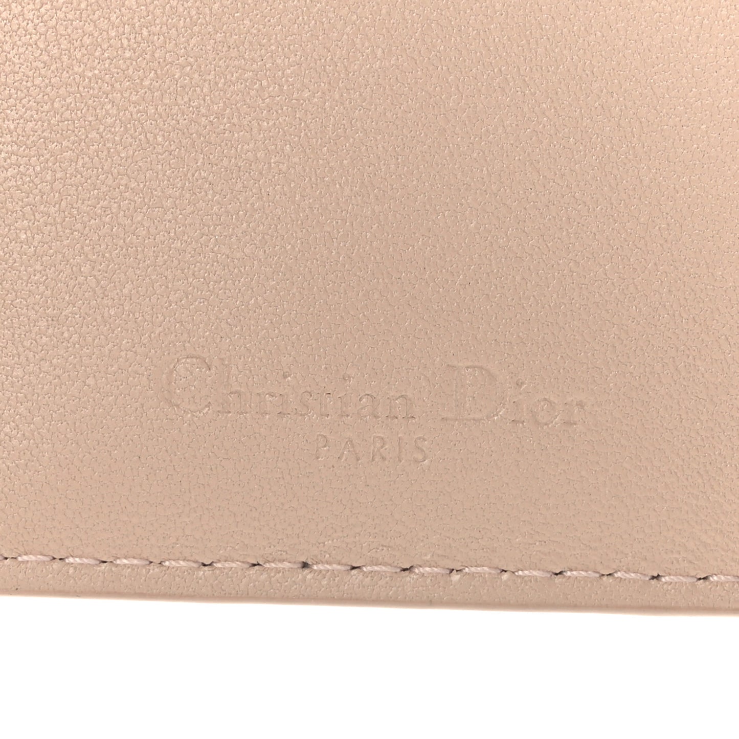 Lambskin Cannage Mini Lady Dior Wallet Aesthetic Beige