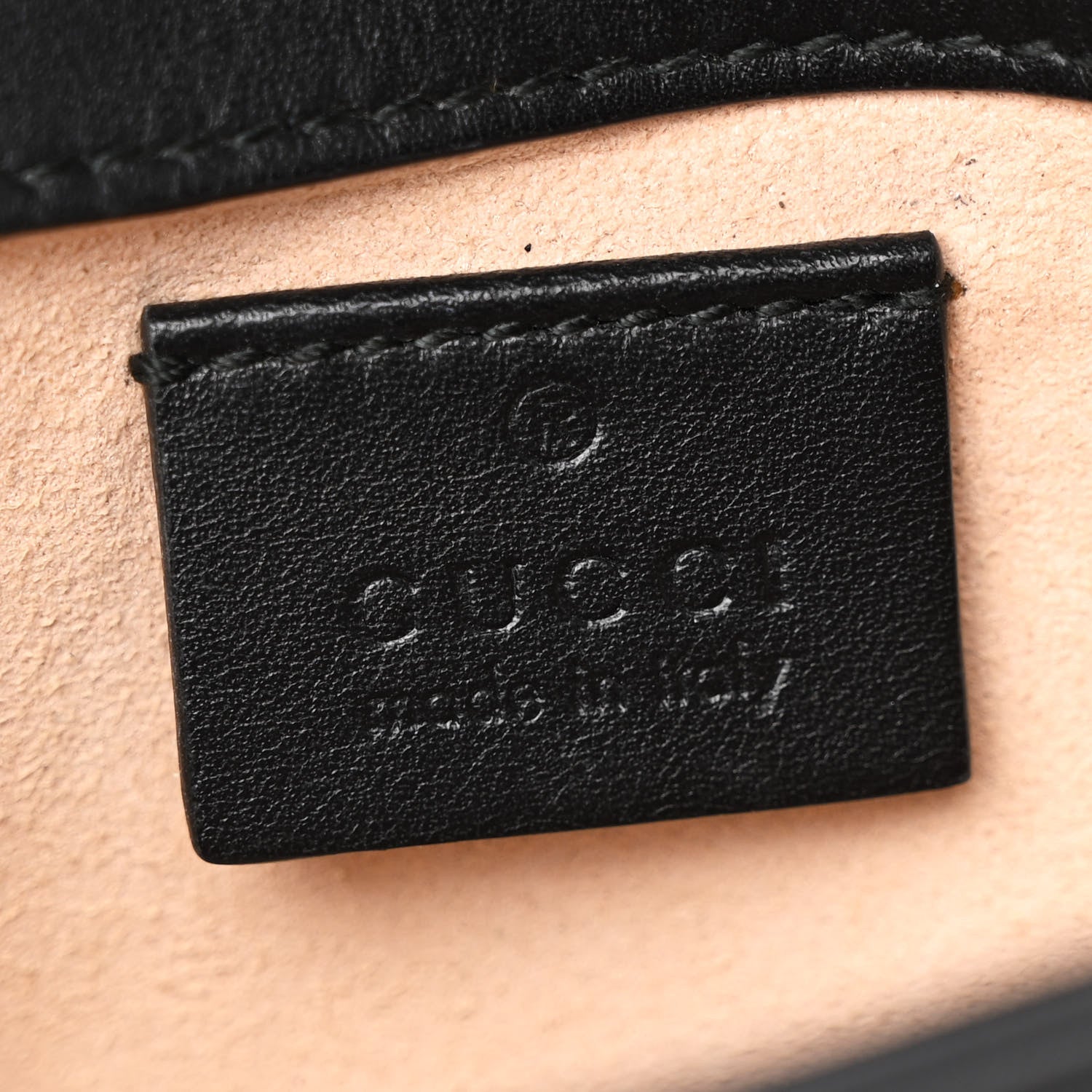 Gucci Calfskin Matelasse Super Mini GG Marmont Shoulder Bag Black 6 of 11