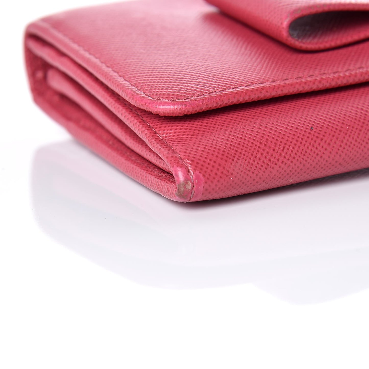 Saffiano Bow Continental Wallet Peonia