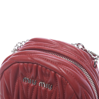 Miu Miu Nappa Matelasse Lux Mini Backpack Rosso 14 of 15