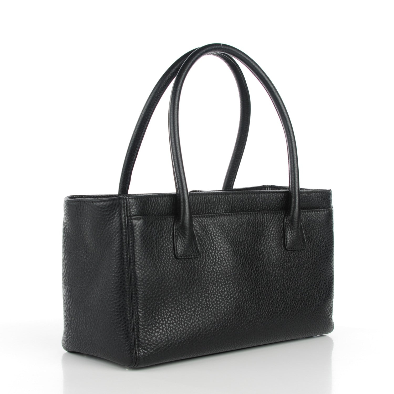 Chanel Calfskin Small Cerf Executive Shopper Tote Black 3 of 9