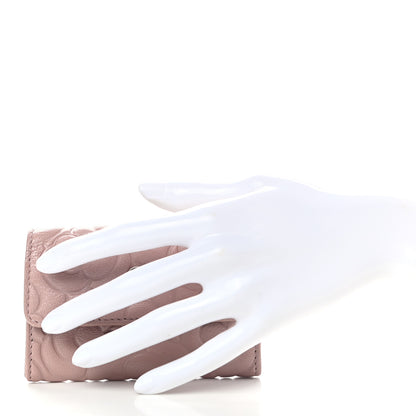 Chanel Goatskin Camellia Embossed Card Holder Wallet Light Pink 2 of 9