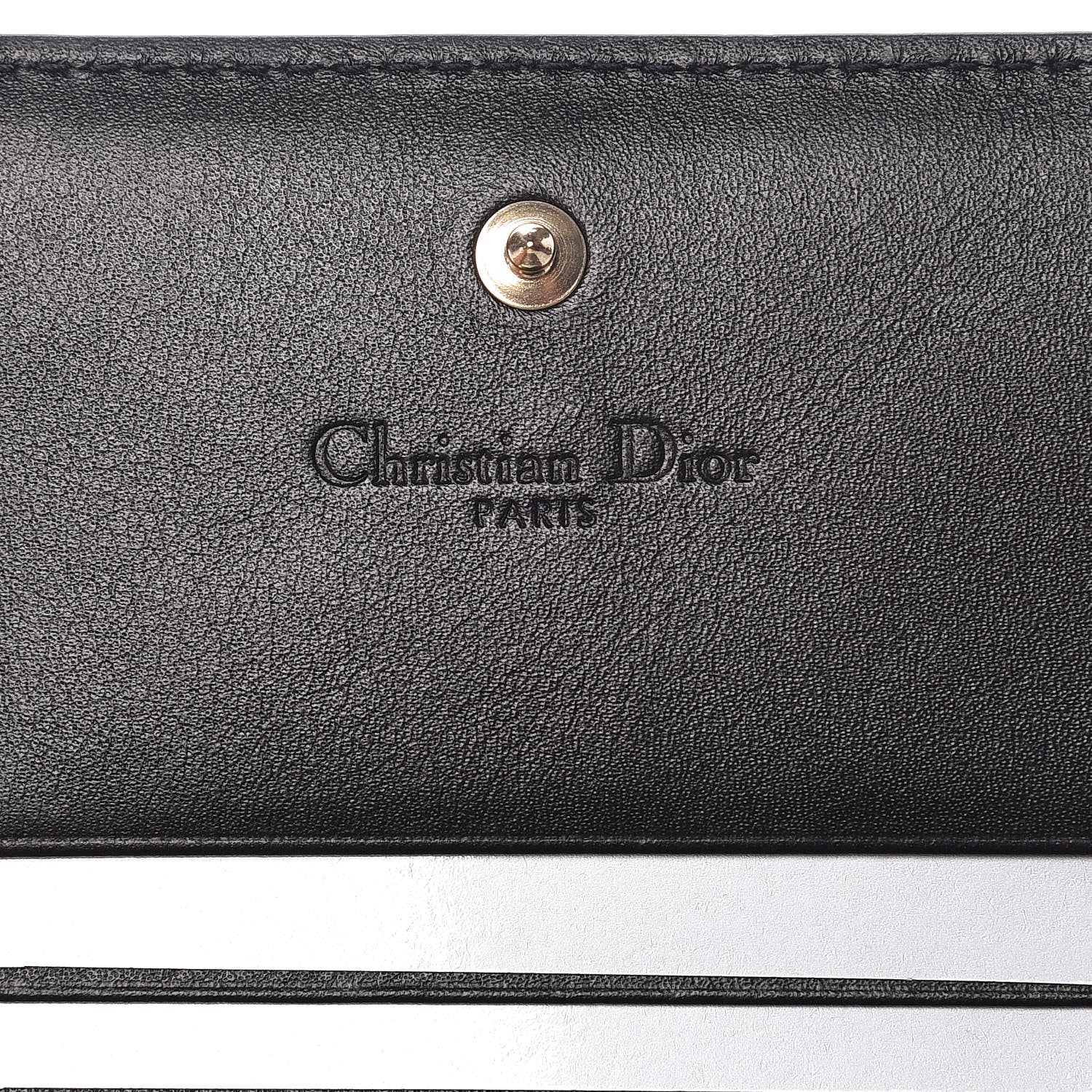 Christian Dior Patent Cannage Lady Dior Mini Wallet Black 8 of 11