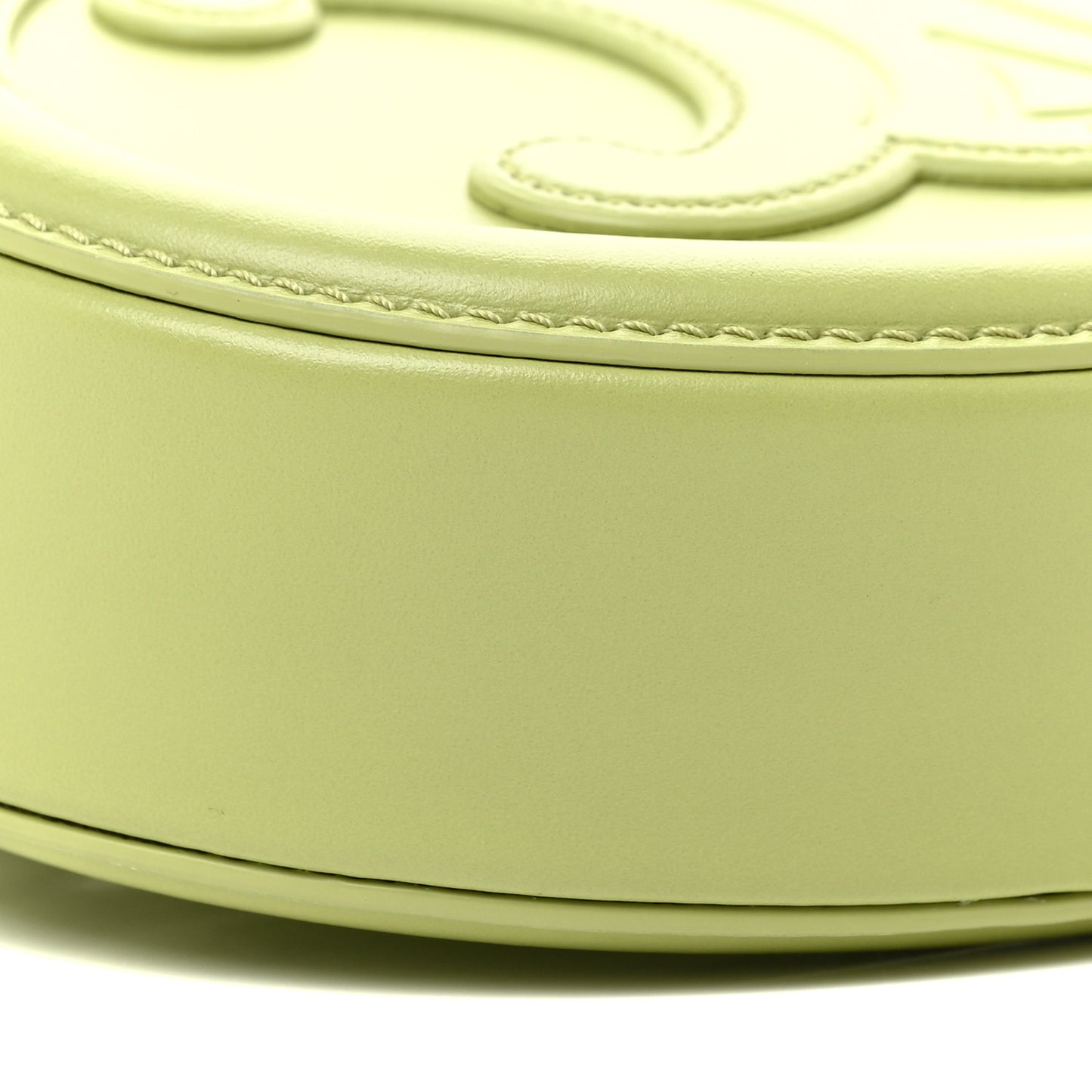 Smooth Calfskin Cuir Small Triomphe Oval Purse Crossbody Light Jade