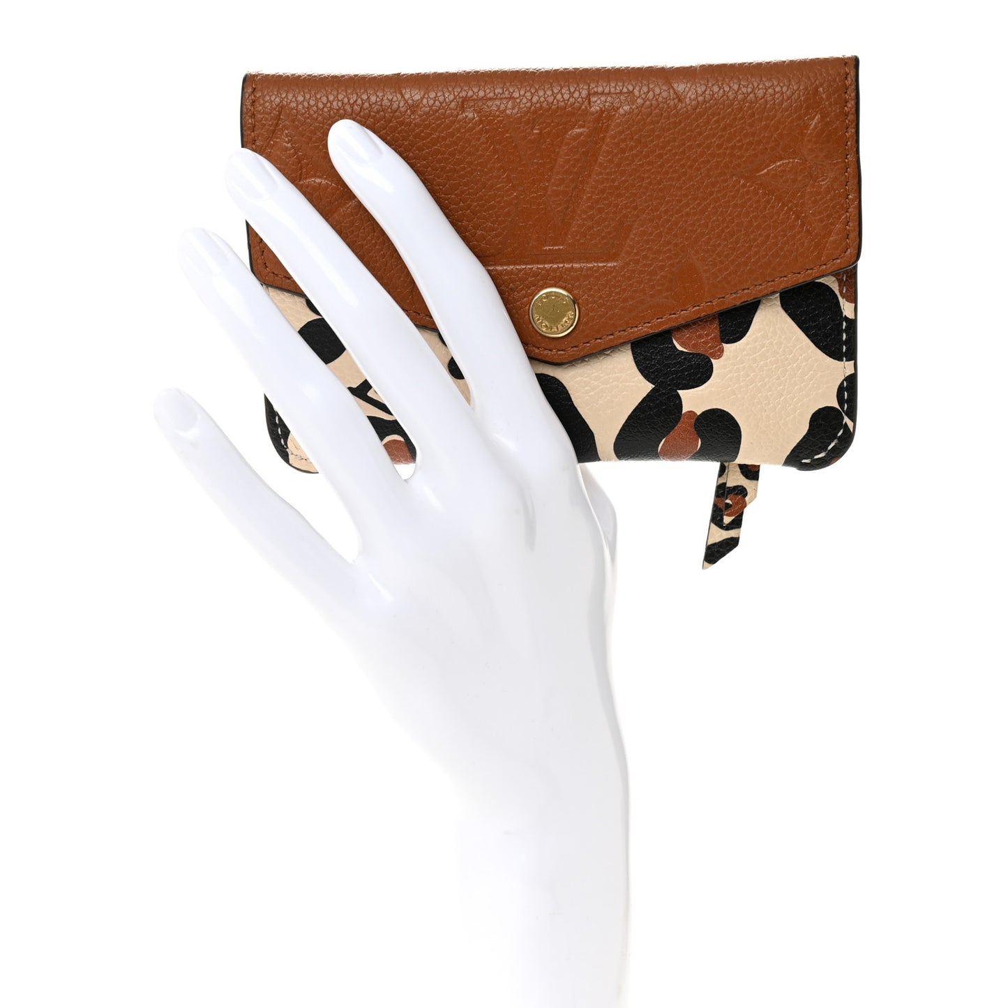 Empreinte Monogram Giant Wild At Heart Key Pouch Caramel