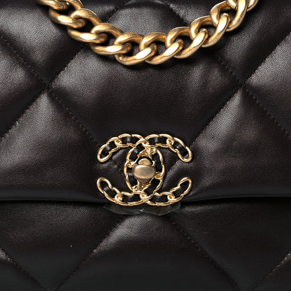 Chanel Lambskin Quilted Medium Chanel 19 Flap Dark Brown 15 of 22
