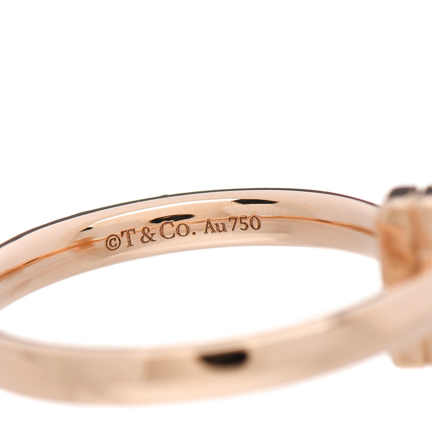 Tiffany 18K Rose Gold 2.5mm T T1 Ring 52 6 3 of 4