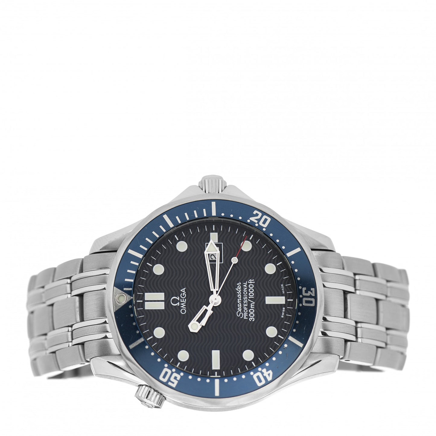 Stainless Steel 41mm Seamaster Professional Quartz Watch Blue 2541.80.00