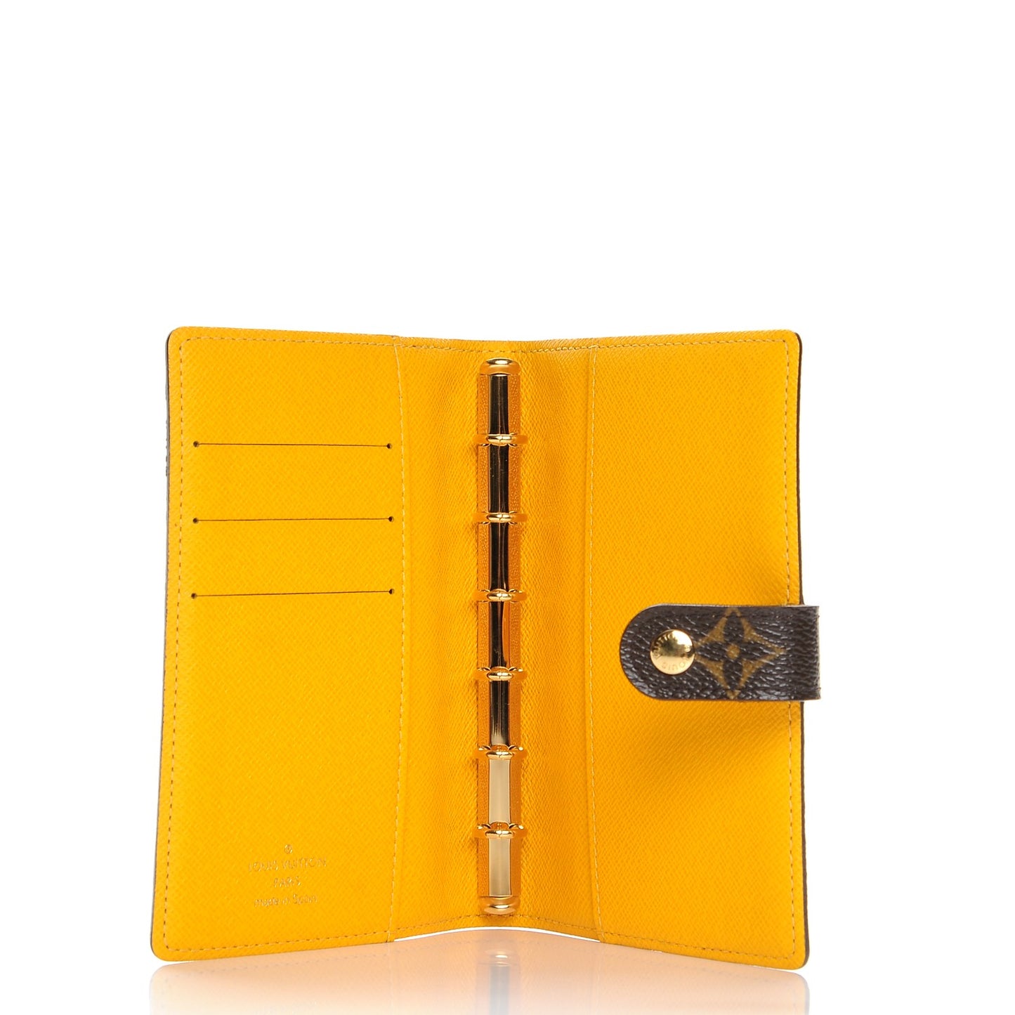 Monogram Groom Small Ring Agenda Cover Yellow