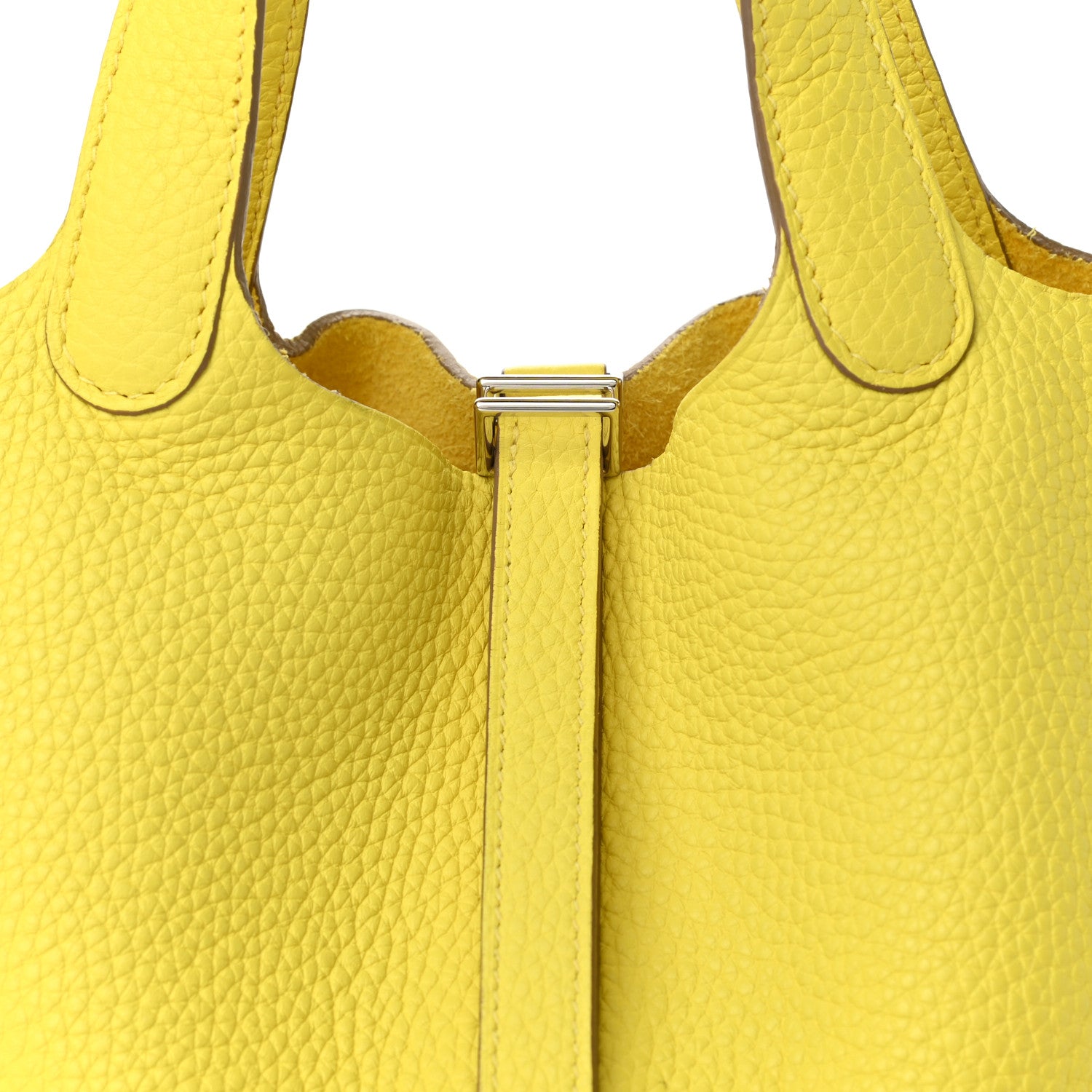 Hermes Taurillon Clemence Picotin Lock 18 PM Lime 8 of 11