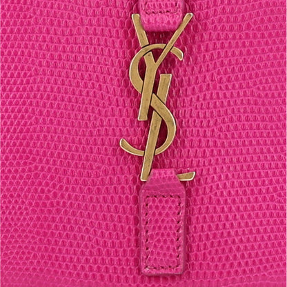 Saint Laurent Calfskin Lizard Embossed Le 5 A 7 Mini Hobo Acid Pink 8 of 10