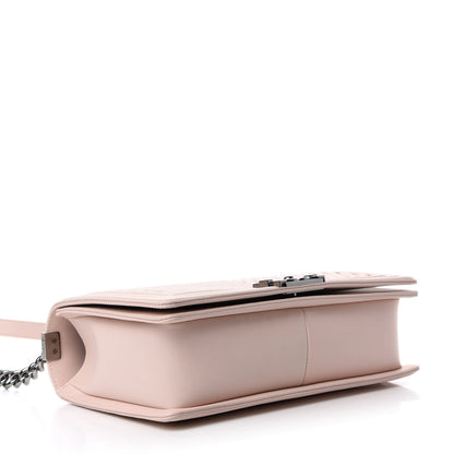 Chanel Calfskin Chevron Micro Chains Boy Flap Light Pink 4 of 10