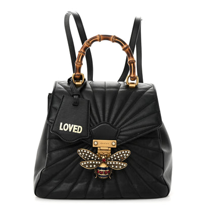 Gucci Calfskin Bamboo Trapuntata Queen Margaret Backpack Black 1 of 19