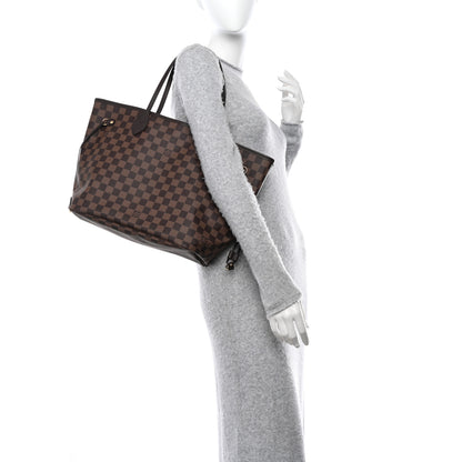 Louis Vuitton LOUIS VUITTON Damier Ebene Neo Neverfull MM Rose Ballerine 2 of 11