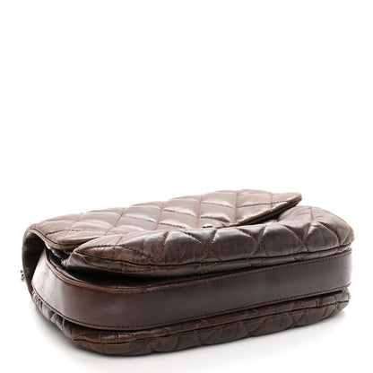 Chanel Lambskin Quilted Large Chanel 3 Flap Dark Brown 4 of 12