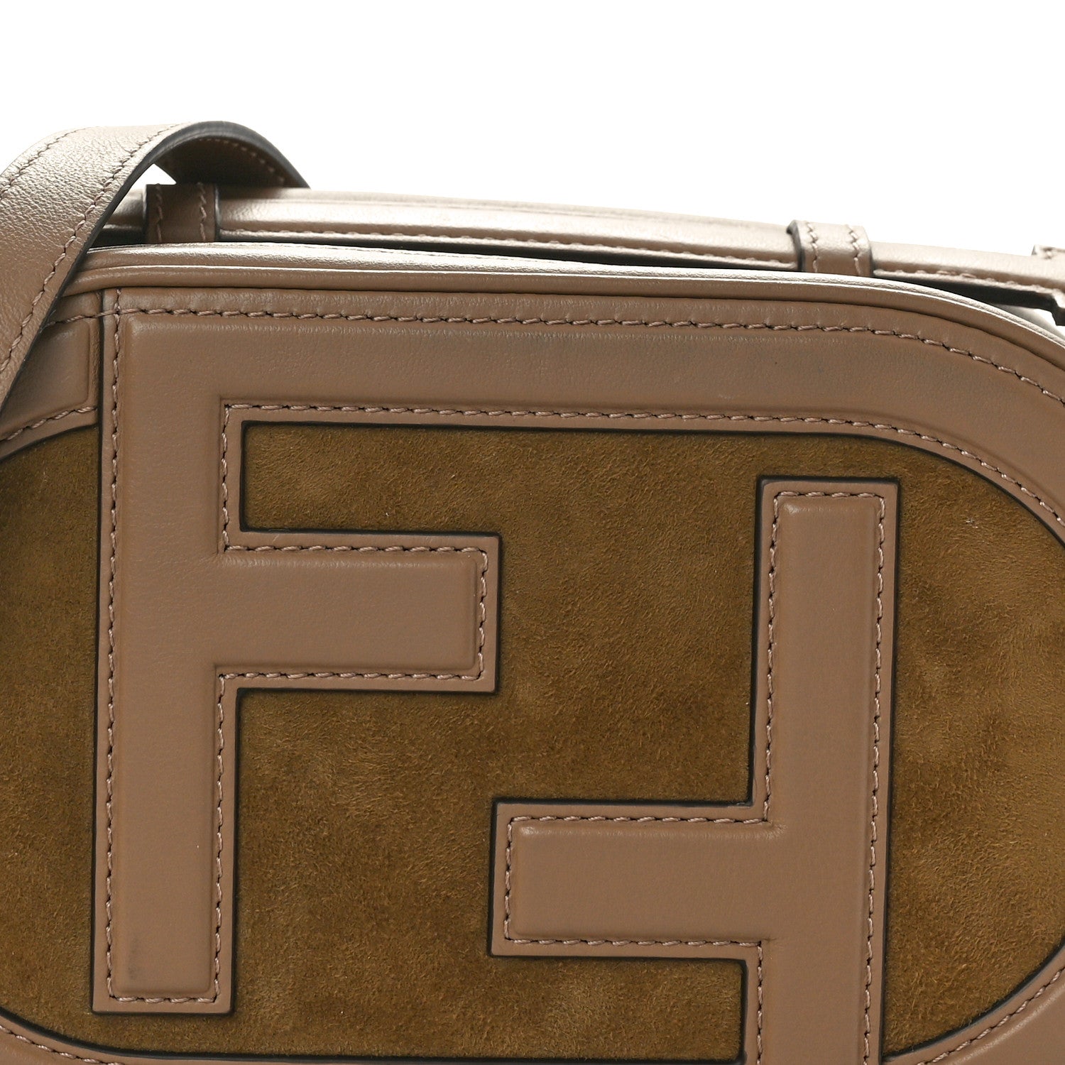 Fendi Vitello Grace Camoscio O'Lock Mini Camera Case Sand Rovere 8 of 11