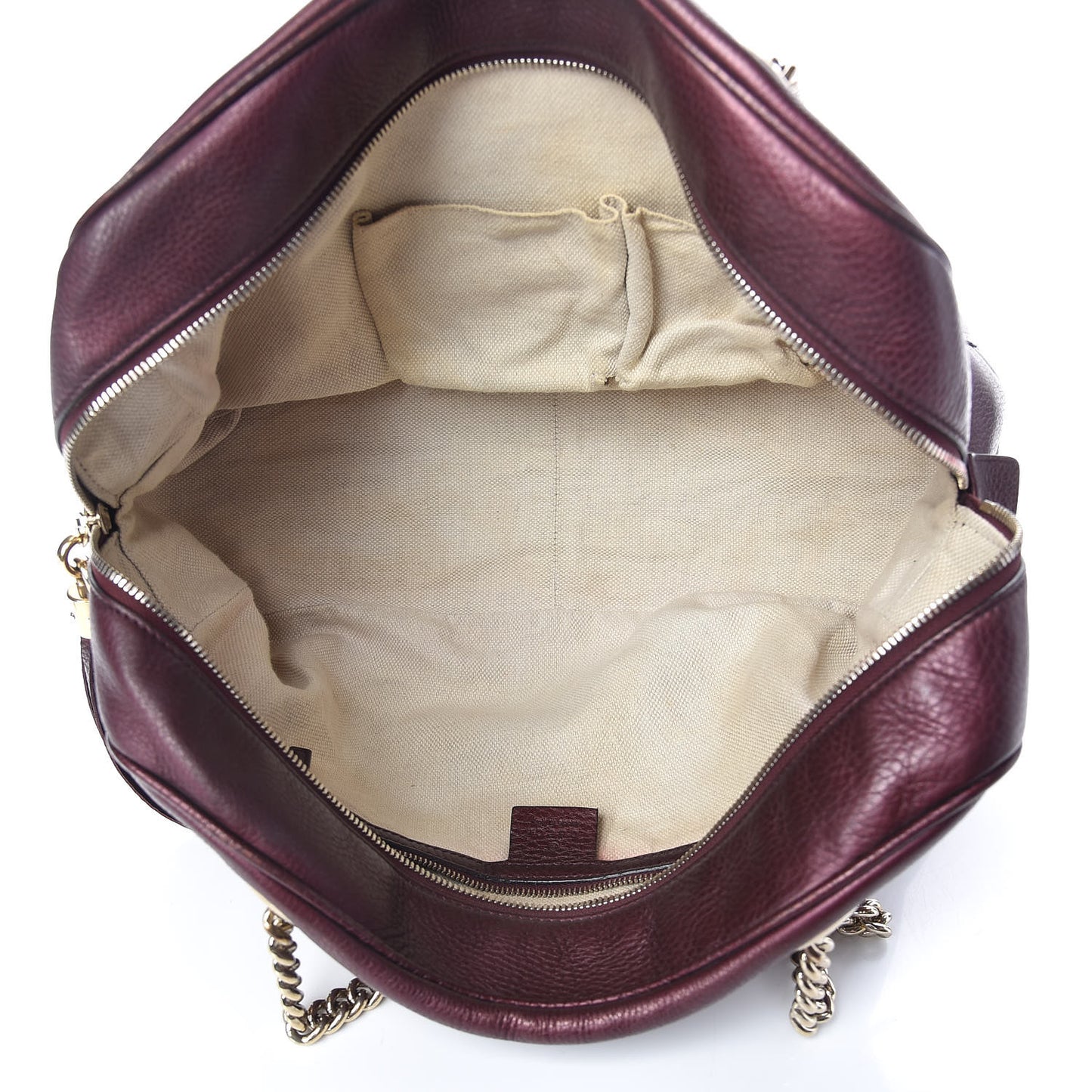 Metallic Cellarius Calfskin Medium Soho Bowler Classic Burgundy