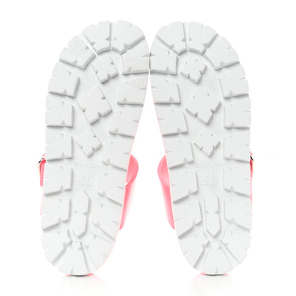 Prada EVA Rubber Buckled Lug Sole 20mm Thong Sandals 40 Begonia 5 of 8