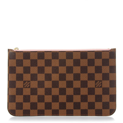 Louis Vuitton Damier Ebene Neverfull MM GM Pochette Rose Ballerine 1 of 8