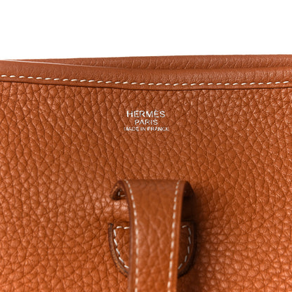Hermes Taurillon Clemence Evelyne III PM Gold 9 of 11