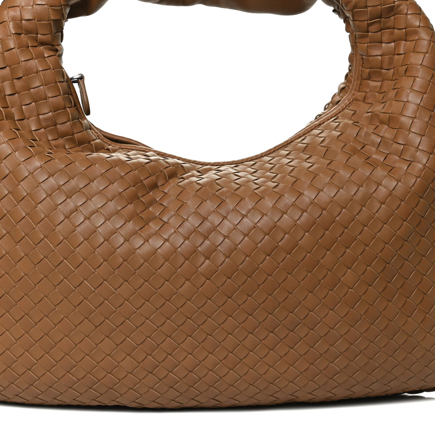 Nappa Intrecciato Large Veneta Hobo Camel