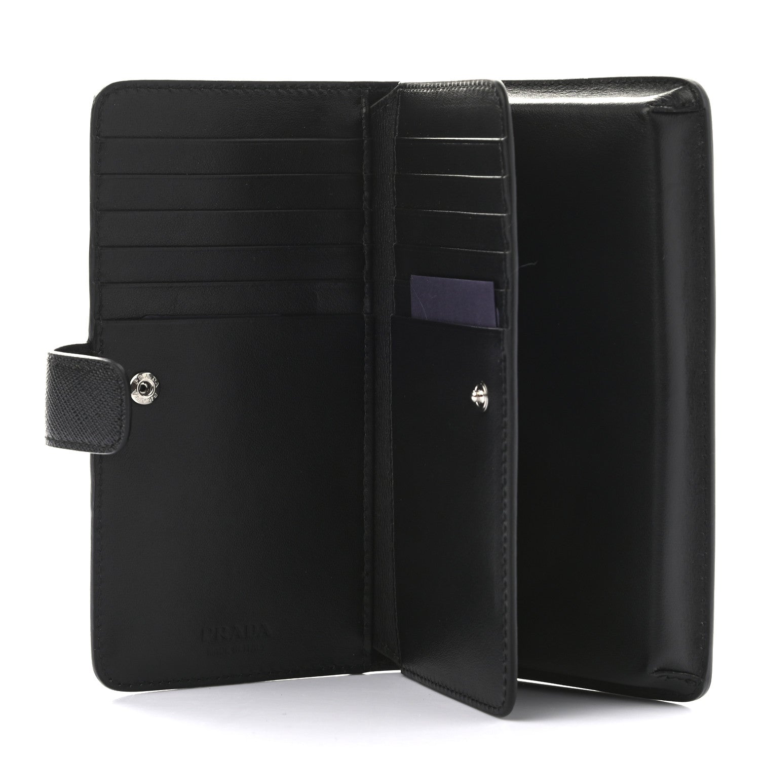 Prada Saffiano Phone Wallet Black 6 of 8